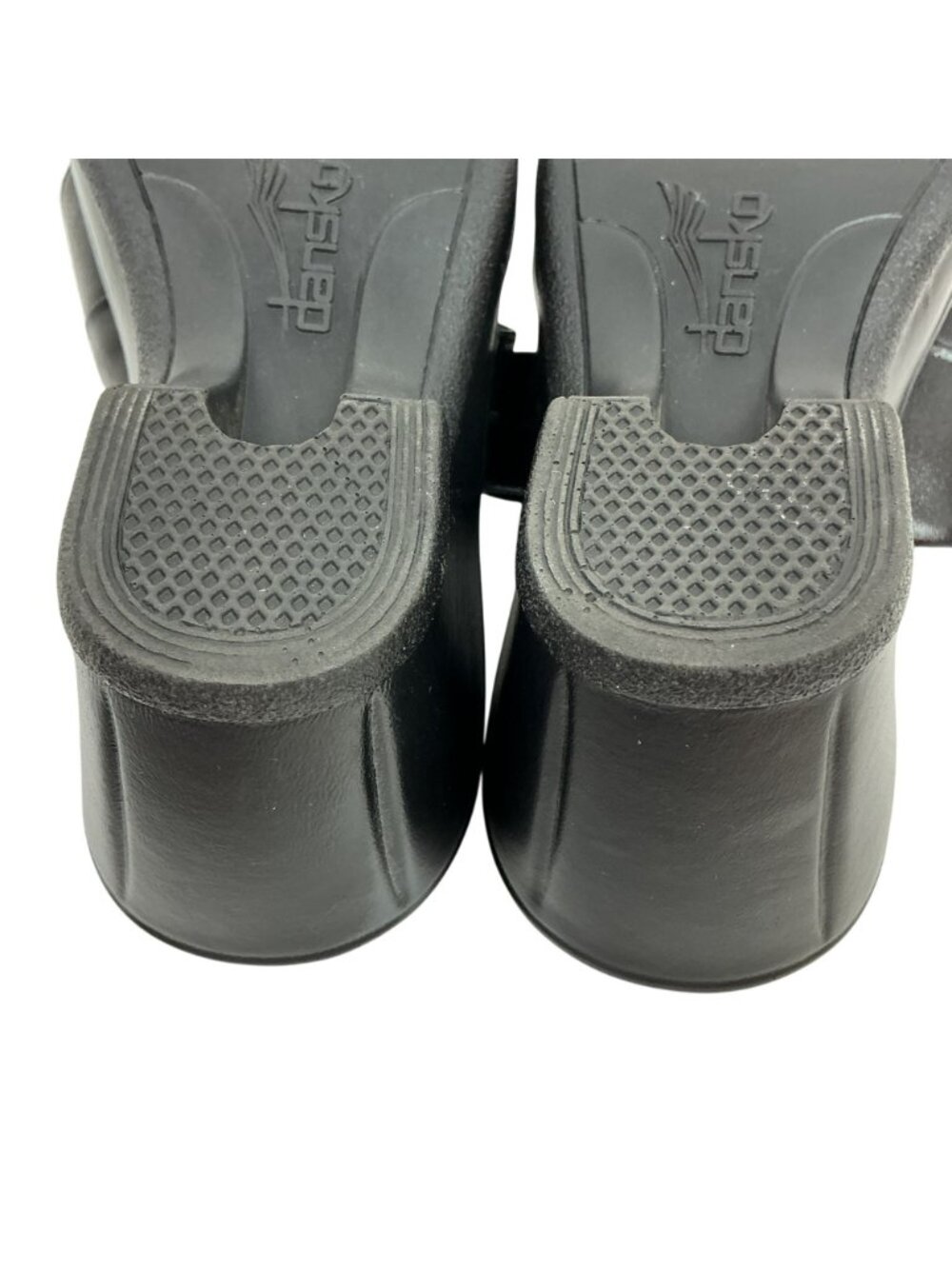 Dansko Two Strap Leather Slide-On Wedge Sandals Womens 7.5-8 Black - Picture 7 of 10